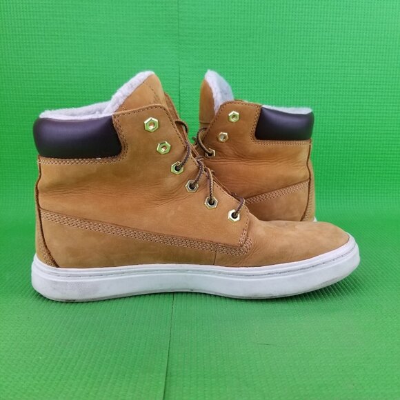 ✅Timberland LONDYN 6-inch Women's 8.5 Wheat Nubuck Faux Fur Lined Sneakers/Boots - Picture 9 of 10